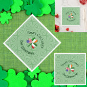 Italiaanse Ierse Amerikaanse Shamrock gepersonalis Servet