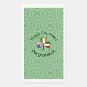 Italiaanse Ierse Amerikaanse vlaggen Shamrock - ge Servet (Voorkant)