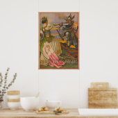  Italiaanse illustratie van een Poster voor vrouwe (Keuken)