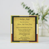 Italiaanse invitespleisters voor nacht kaart (Staand voorkant)