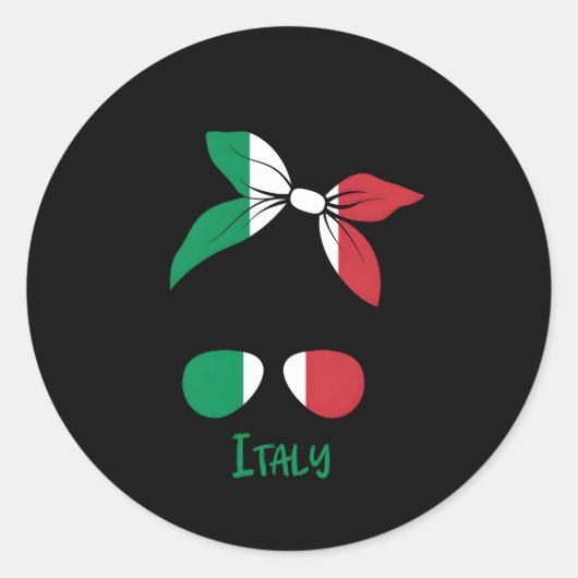 Italiaanse Italiaanse Italiaanse vlag Ronde Sticker (Voorkant)