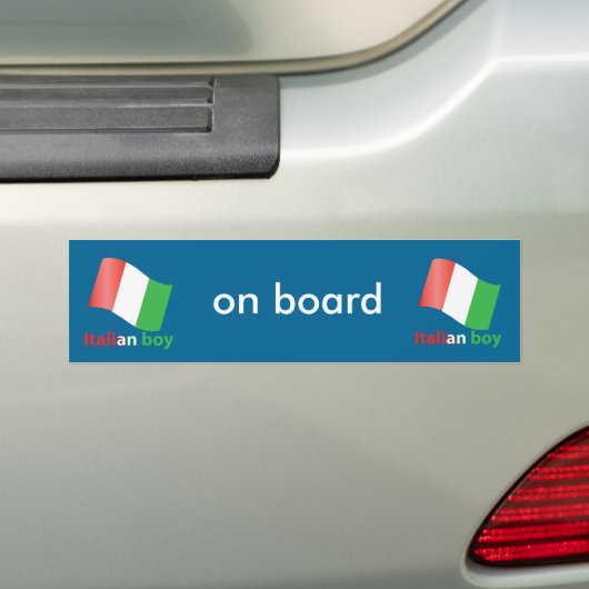 Italiaanse jongen bumpersticker (Op auto)
