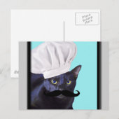 Italiaanse kaak, zwarte kat briefkaart (Voorkant / Achterkant)