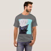 Italiaanse kaak, zwarte kat t-shirt (Voorkant volledig)