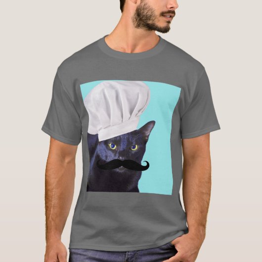 Italiaanse kaak, zwarte kat t-shirt (Voorkant)