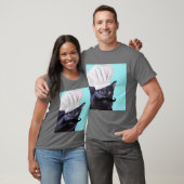 Italiaanse kaak, zwarte kat t-shirt (Unisex)