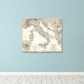 Italiaanse kaart bij Stieler Canvas Afdruk (Insitu (Houten vloer))