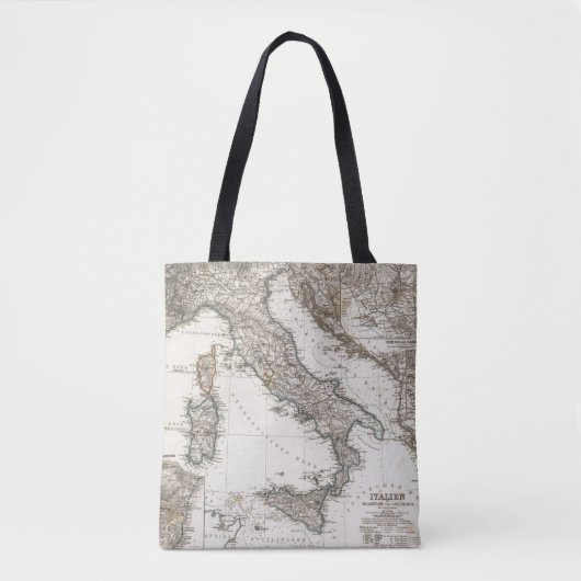 Italiaanse kaart bij Stieler Tote Bag (Voorkant)