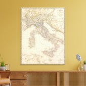 Italiaanse kaart canvas afdruk (Insitu (Woonkamer))