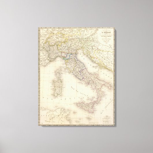 Italiaanse kaart canvas afdruk (Voorkant)