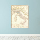 Italiaanse kaart canvas afdruk (Insitu (Houten vloer))