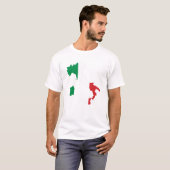 Italiaanse kaart en vlag t-shirt (Voorkant volledig)