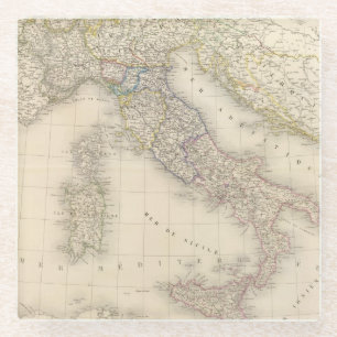 Italiaanse kaart glazen onderzetter