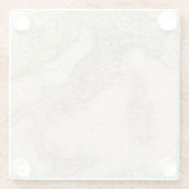 Italiaanse kaart glazen onderzetter (Achterkant)