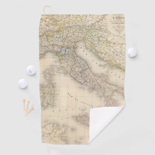 Italiaanse kaart golfhanddoek (Insitu)