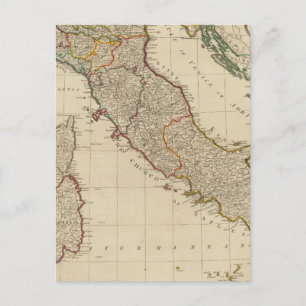 Italiaanse kaart met handgekleurde atlas