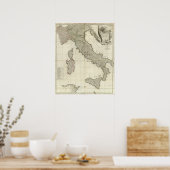 Italiaanse kaart poster (Keuken)