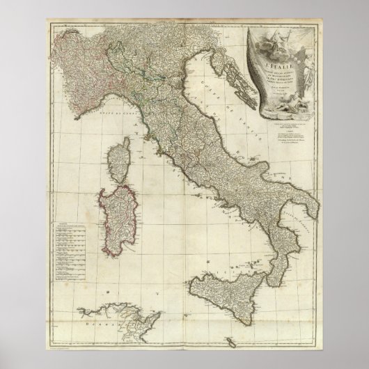 Italiaanse kaart poster (Voorkant)