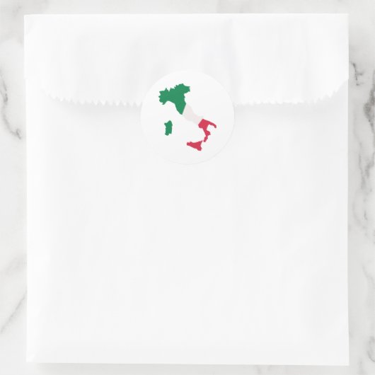 Italiaanse kaart ronde sticker (Tas)