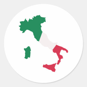 Italiaanse kaart ronde sticker