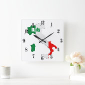 Italiaanse kaart vierkante klok (Huis)