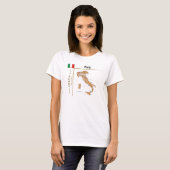 Italiaanse kaart + vlag + titel T-shirt (Voorkant volledig)