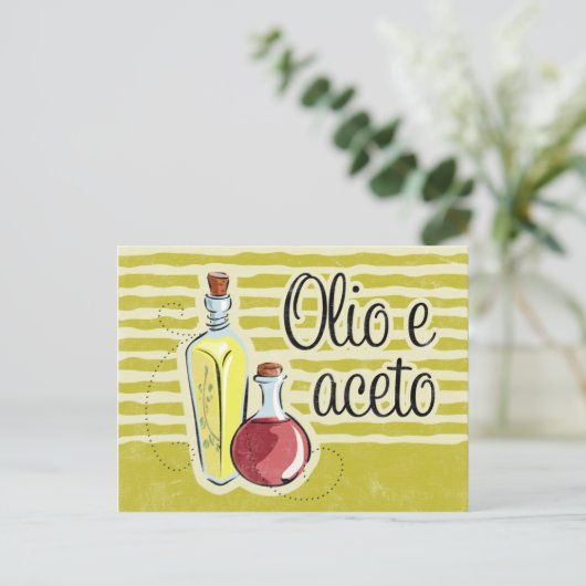 Italiaanse kaart voor olie en azijn (Staand voorkant)