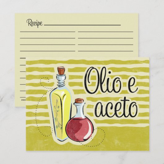 Italiaanse kaart voor olie en azijn (Voorkant / Achterkant)