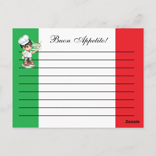 Italiaanse kaart voor voedselhulp (Achterkant)