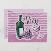 Italiaanse kaart voor wijnontvangst (Voorkant / Achterkant)