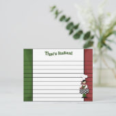 Italiaanse kaartje voor gebluste receptie briefkaart (Staand voorkant)