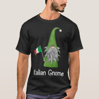 Italiaanse kabouter met de vlag van Italië T-shirt
