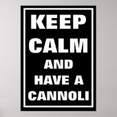 ITALIAANSE KALMTE EN EEN CANNOLI POSTER (Voorkant)