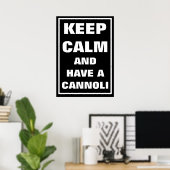 ITALIAANSE KALMTE EN EEN CANNOLI POSTER (Thuiskantoor)