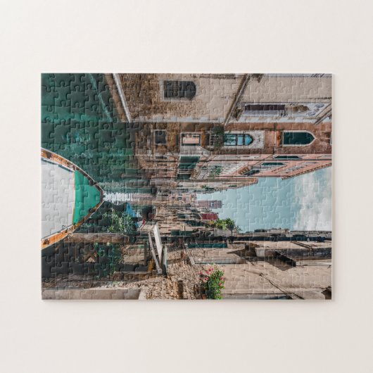 italiaanse kanaalboot legpuzzel (Horizontaal)