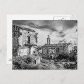 Italiaanse Kerk | Stedelijk verval | Zwart-wit Briefkaart (Voorkant / Achterkant)