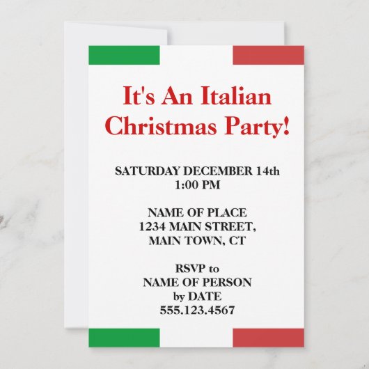 Italiaanse Kerst Ezel Kerstmis Kaart (Achterkant)