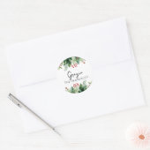Italiaanse kerst Grazie Dank u Ronde Sticker (Envelop)