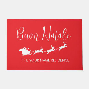 Italiaanse Kerst Sleigh Aangepaste woning Deurmat
