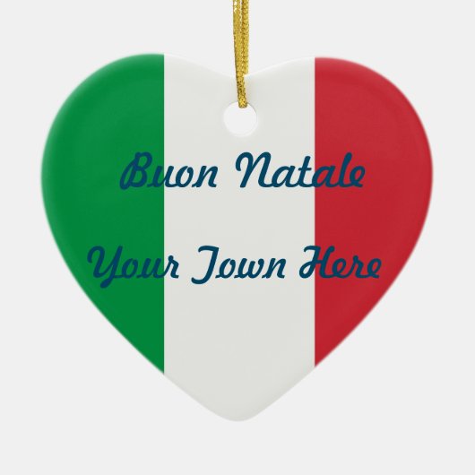 Italiaanse kerstboom keramisch ornament (Voorkant)