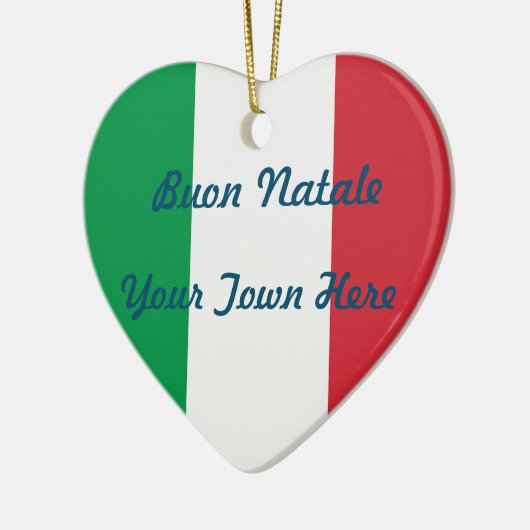 Italiaanse kerstboom keramisch ornament (Links)