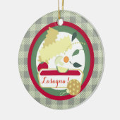 Italiaanse kerstboomversiering voor de voedselbran keramisch ornament (Links)