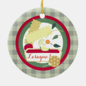 Italiaanse kerstboomversiering voor de voedselbran keramisch ornament (Achterkant)