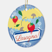 Italiaanse kerstboomversiering voor de voedselbran keramisch ornament (Links)