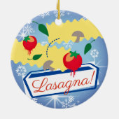 Italiaanse kerstboomversiering voor de voedselbran keramisch ornament (Achterkant)