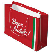Italiaanse kerstcadeauzak groot cadeauzakje (Voorkant Gekanteld)