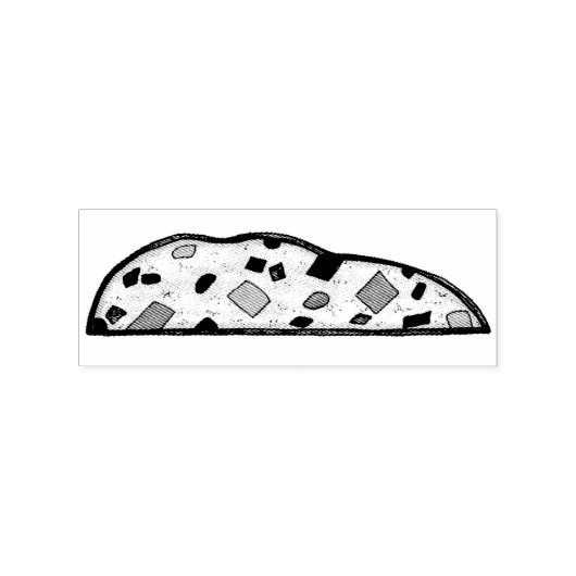 Italiaanse Kerstfruitcake Biscotti Pasticceria Rubberstempel (Afrduk)