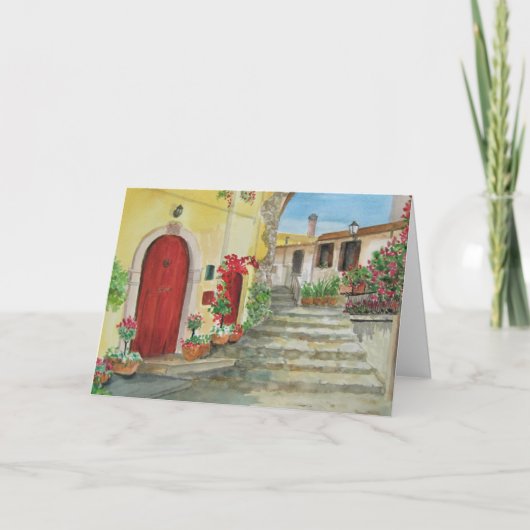 Italiaanse kerstgroetkaart feestdagen kaart (Voorkant)