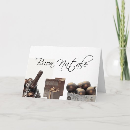 Italiaanse  kerstkaart feestdagen kaart (Voorkant)