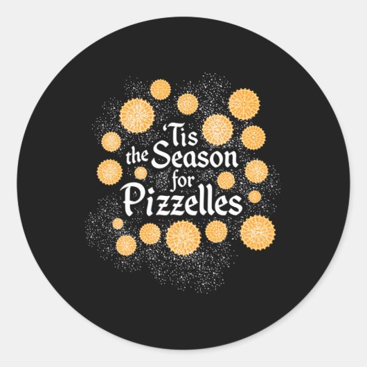 Italiaanse kerstkoekjes - Dit is het seizoen voor  Ronde Sticker (Voorkant)